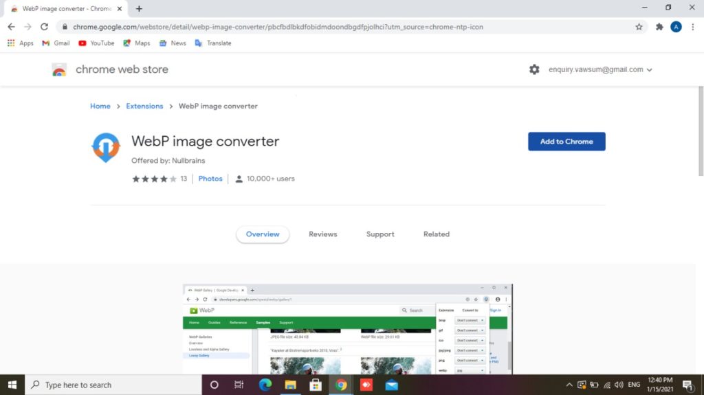 webp converter chrome