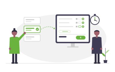 A Bill in a Few Clicks: How a Kolkata School Turned Counter Billing Into Picking a Template Billing staff picking a ready-made sales voucher template and adjusting quantities for a parent – Vawsum inventory billing case study